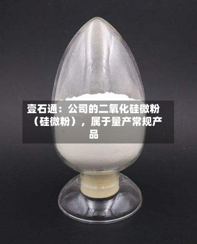 壹石通：公司的二氧化硅微粉（硅微粉），属于量产常规产品-第2张图片