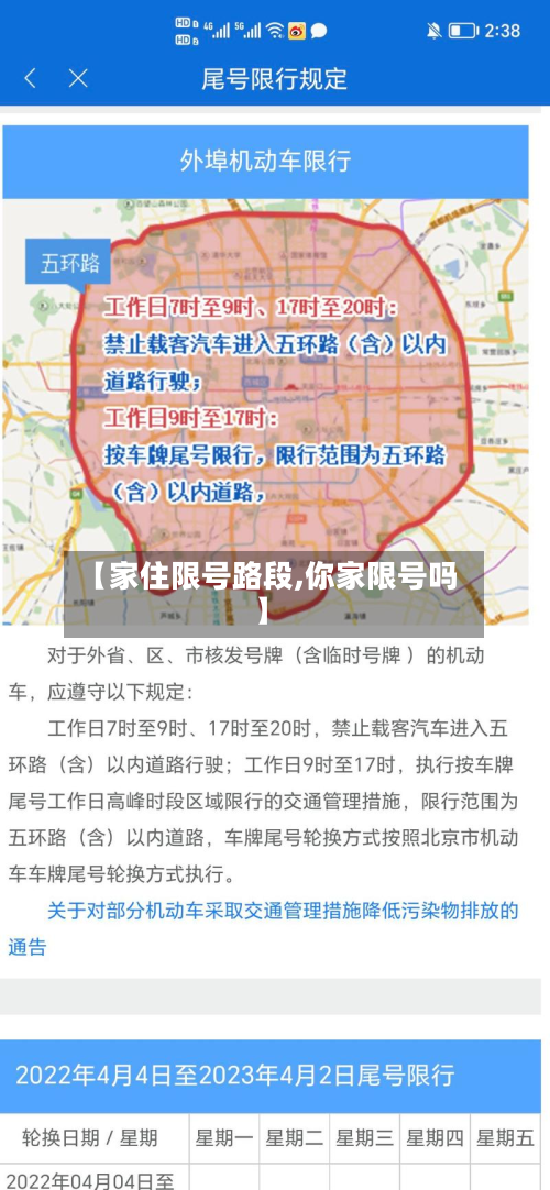 【家住限号路段,你家限号吗】-第2张图片