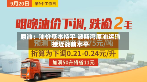 原油:油价基本持平 波斯湾原油运输接近战前水平-第1张图片