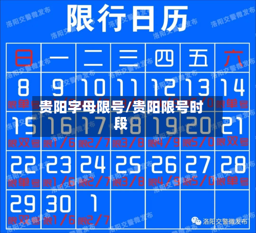 贵阳字母限号/贵阳限号时段