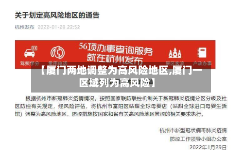 【厦门两地调整为高风险地区,厦门一区域列为高风险】-第3张图片