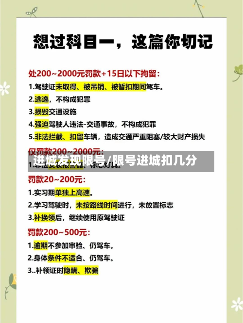 进城发现限号/限号进城扣几分-第2张图片