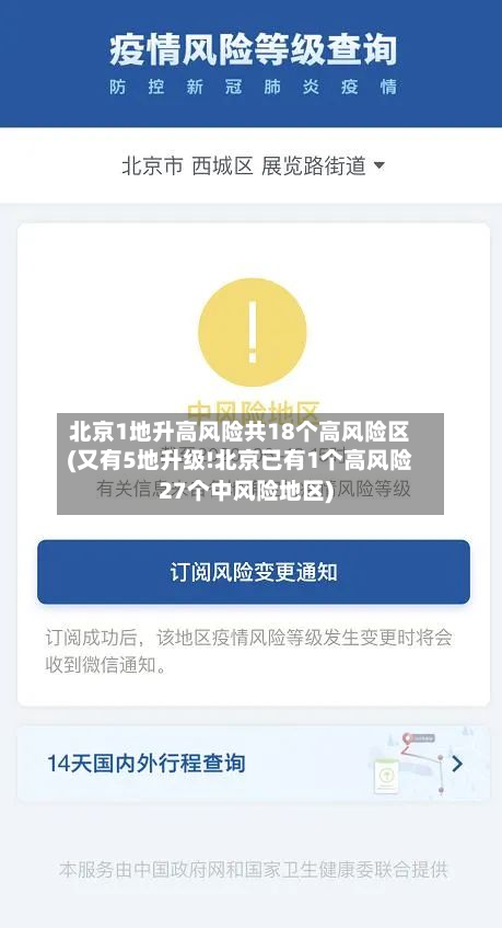 北京1地升高风险共18个高风险区(又有5地升级!北京已有1个高风险27个中风险地区)-第2张图片