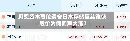 贝恩资本高位清仓日本存储巨头铠侠 股价为何闻声大涨?-第2张图片