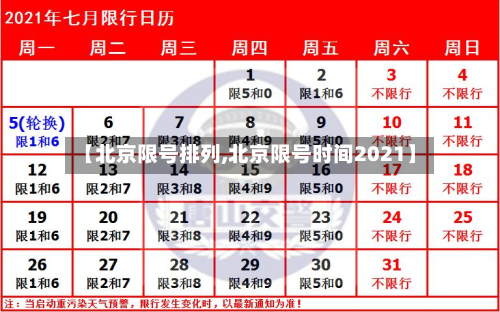 【北京限号排列,北京限号时间2021】