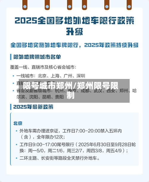 限号城市郑州/郑州限号限制-第3张图片