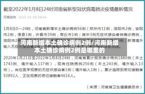 河南新增本土确诊病例2例/河南新增本土确诊病例2例是哪里的