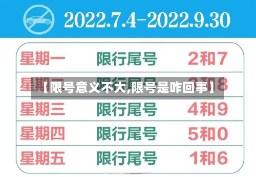 【限号意义不大,限号是咋回事】-第2张图片