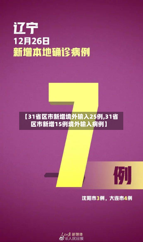 【31省区市新增境外输入25例,31省区市新增15例境外输入病例】