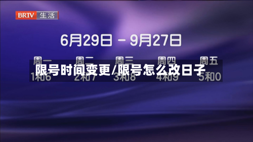 限号时间变更/限号怎么改日子-第3张图片