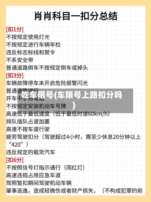 吃车限号(车限号上路扣分吗)-第2张图片