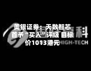 美银证券：天数智芯首予“买入”评级 目标价1013港元-第2张图片