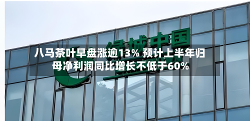八马茶叶早盘涨逾13% 预计上半年归母净利润同比增长不低于60%-第1张图片