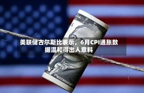美联储古尔斯比表示，6月CPI通胀数据温和得出人意料