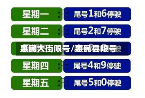 惠民大街限号/惠民县限号