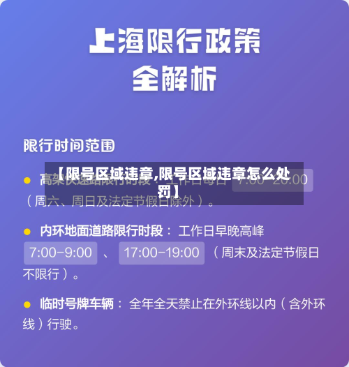 【限号区域违章,限号区域违章怎么处罚】