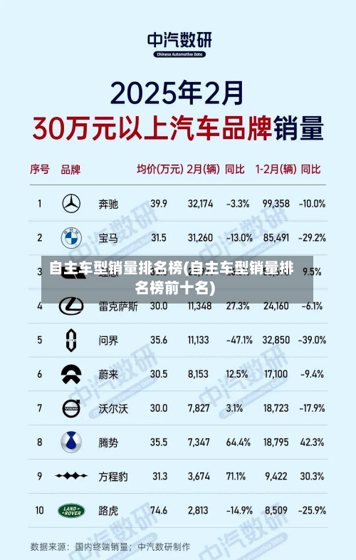 自主车型销量排名榜(自主车型销量排名榜前十名)