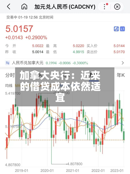 加拿大央行：近来的借贷成本依然适宜