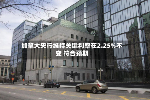 加拿大央行维持关键利率在2.25%不变 符合预期