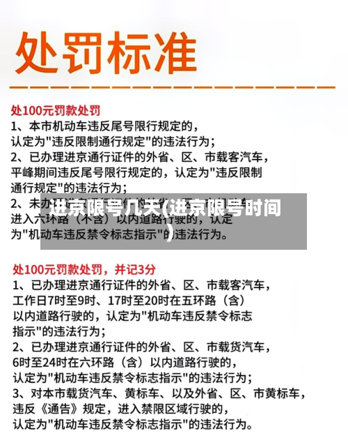 进京限号几天(进京限号时间)-第2张图片