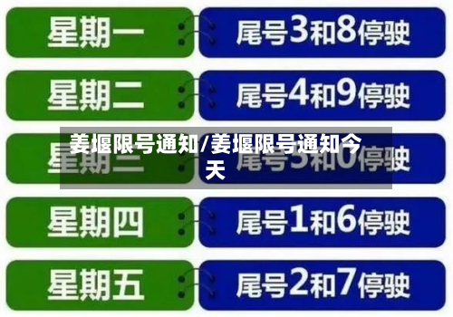 姜堰限号通知/姜堰限号通知今天