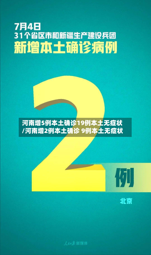 河南增5例本土确诊19例本土无症状/河南增2例本土确诊 9例本土无症状