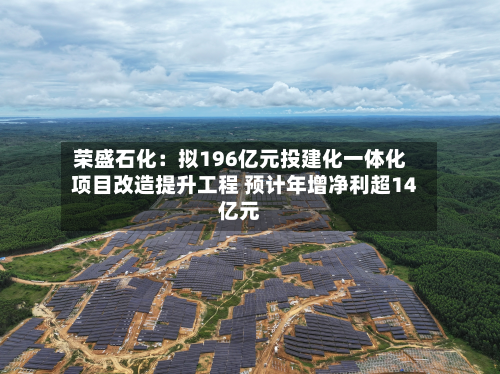 荣盛石化:拟196亿元投建化一体化项目改造提升工程 预计年增净利超14亿元-第2张图片