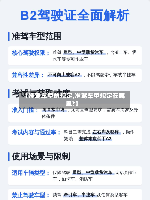 【准驾车型的规定,准驾车型规定在哪里?】-第2张图片