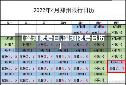【漯河限号曰,漯河限号日历】-第2张图片