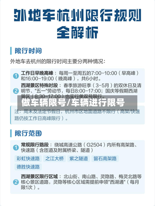 做车辆限号/车辆进行限号