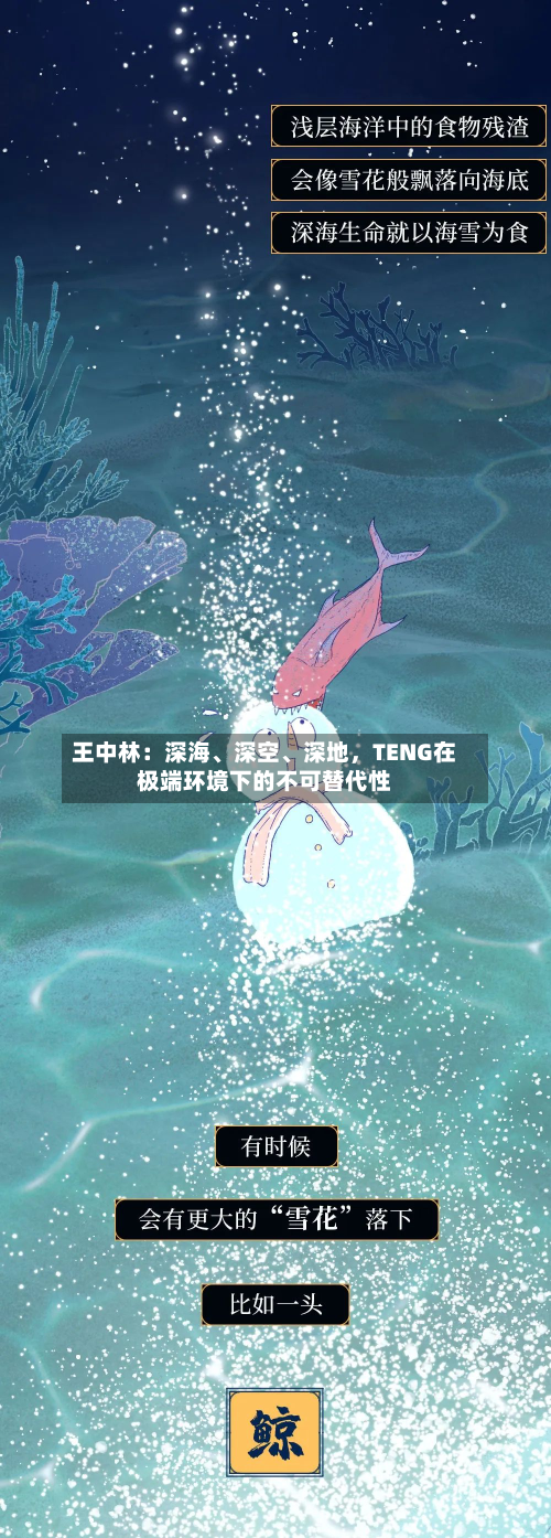 王中林：深海、深空、深地，TENG在极端环境下的不可替代性