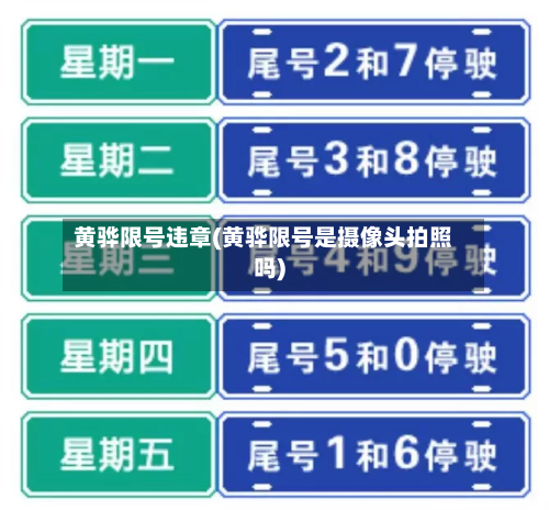 黄骅限号违章(黄骅限号是摄像头拍照吗)-第2张图片