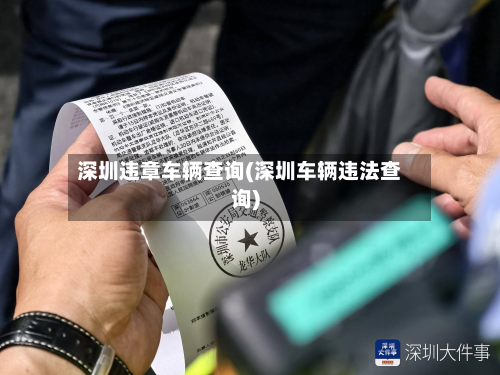 深圳违章车辆查询(深圳车辆违法查询)