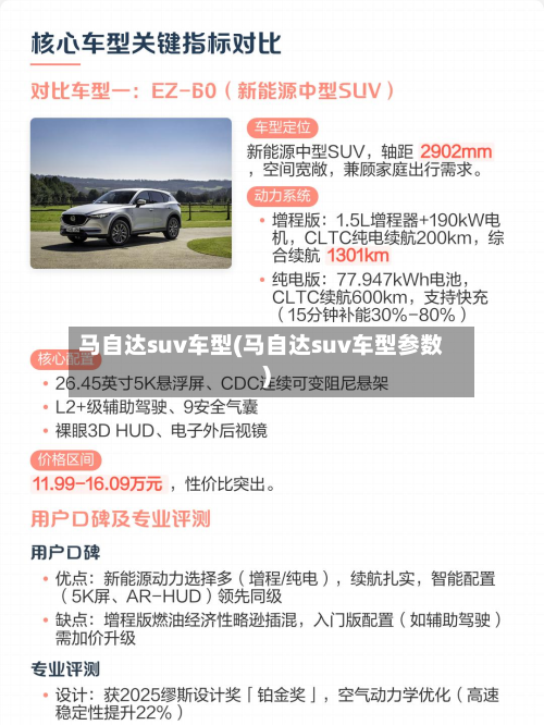 马自达suv车型(马自达suv车型参数)