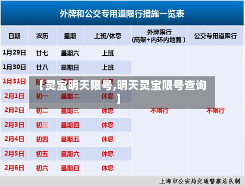 【灵宝明天限号,明天灵宝限号查询】-第2张图片