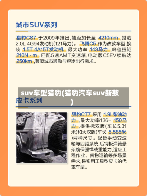 suv车型猎豹(猎豹汽车suv新款)-第2张图片