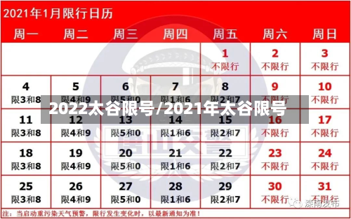 2022太谷限号/2021年太谷限号