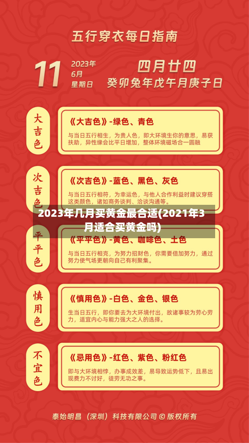 2023年几月买黄金最合适(2021年3月适合买黄金吗)