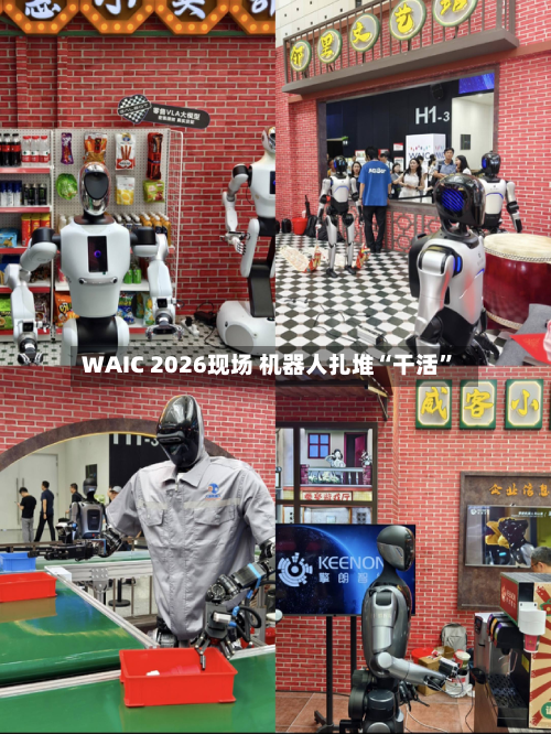 WAIC 2026现场 机器人扎堆“干活”