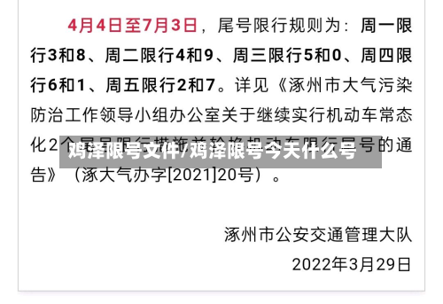 鸡泽限号文件/鸡泽限号今天什么号-第3张图片