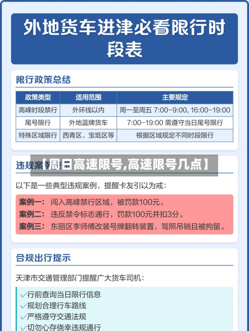 【周日高速限号,高速限号几点】-第2张图片