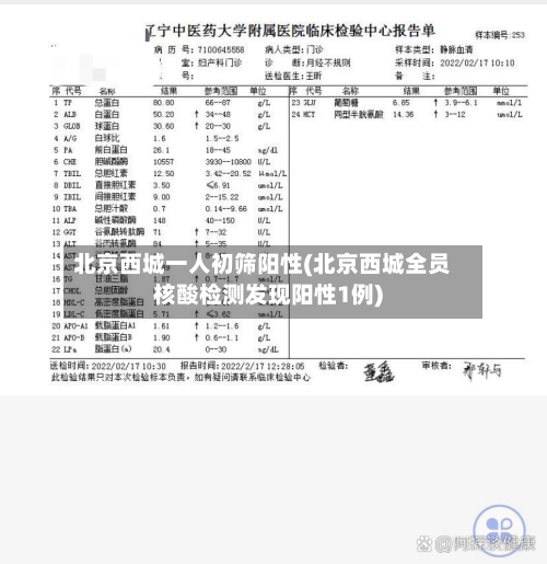 北京西城一人初筛阳性(北京西城全员核酸检测发现阳性1例)-第2张图片