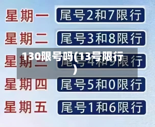 130限号吗(13号限行)-第2张图片