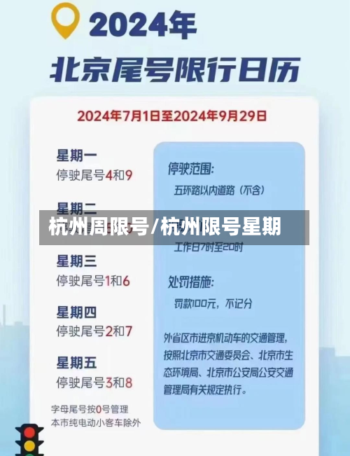 杭州周限号/杭州限号星期