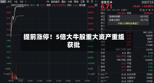 提前涨停！5倍大牛股重大资产重组获批-第2张图片