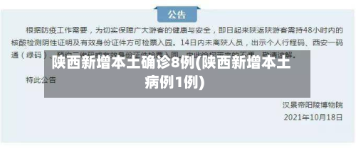 陕西新增本土确诊8例(陕西新增本土病例1例)-第2张图片