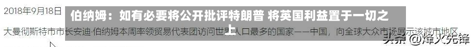 伯纳姆：如有必要将公开批评特朗普 将英国利益置于一切之上-第3张图片
