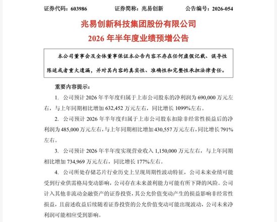 存储“一哥”，上半年净利预增超10倍，股价提前涨停