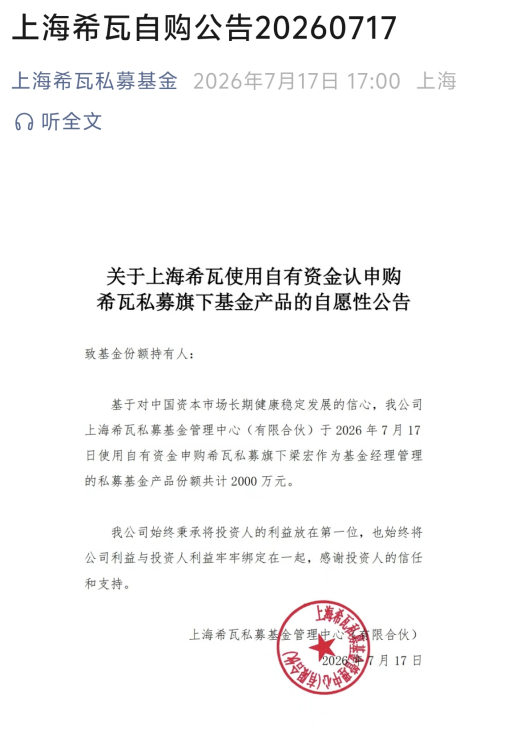 “越跌越买	”！私募一边密集自购，一边连续三周加仓！“优质公司还有广阔空间，仍然会是市场的主线”